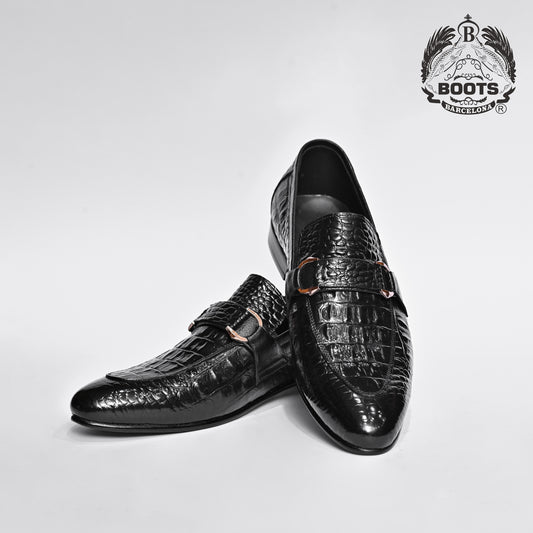 Luxury Crocodile Texture Leather Loafers for Men