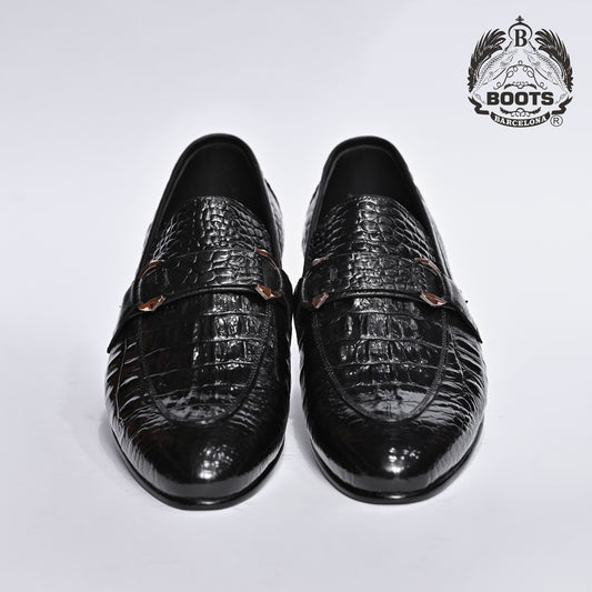 Luxury Crocodile Texture Leather Loafers for Men