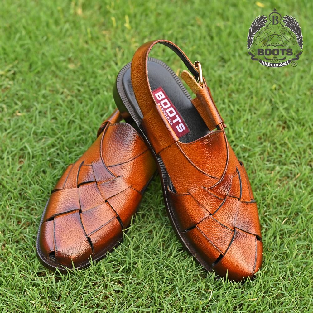 Double Shaded Mild Leather Peshawari Chappal