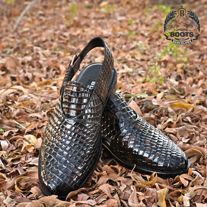Handcrafted Tiger Leather Peshawari Chappal for Men